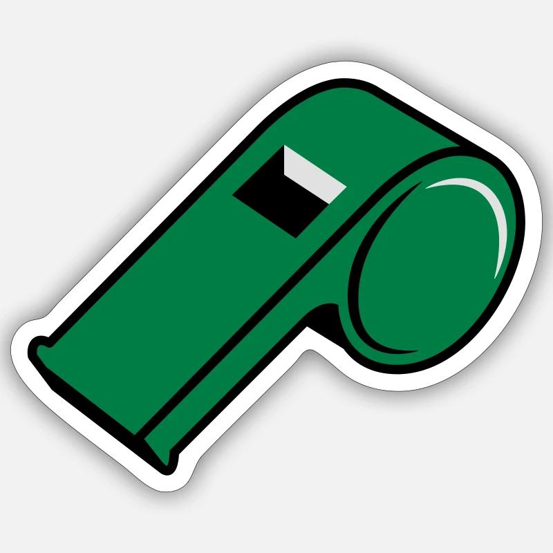 Pfeife - Sticker Größe S (10 x 10 cm) - Mattweiß