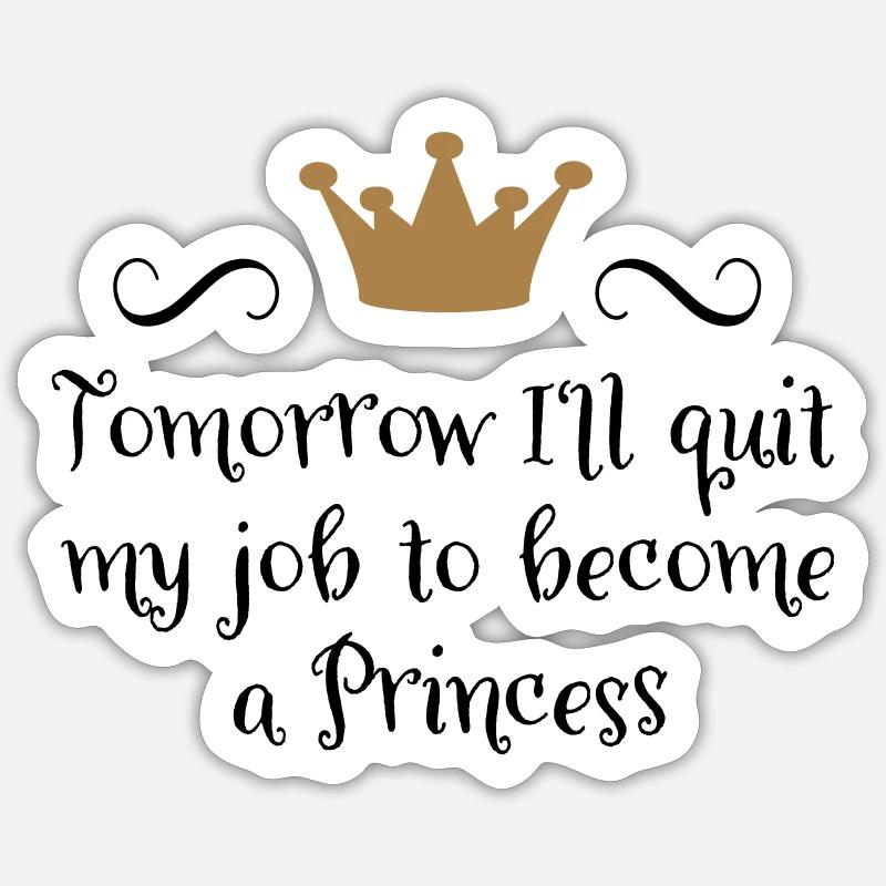Princess - Sticker size S (10 x 10 cm) - white matte