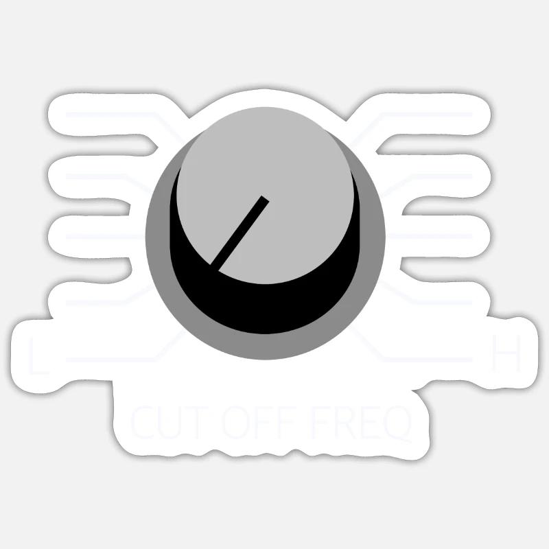 Bouton Couper la fréquence - Sticker taille S (10 x 10 cm) - blanc mat