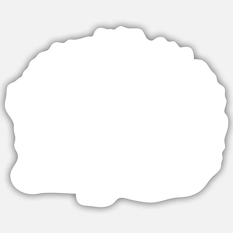 Igel weiß - Sticker Größe S (10 x 10 cm) - Mattweiß