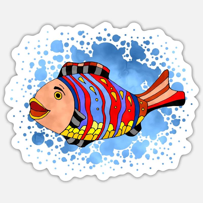 Fisch Sticker Größe S (10 x 10 cm)