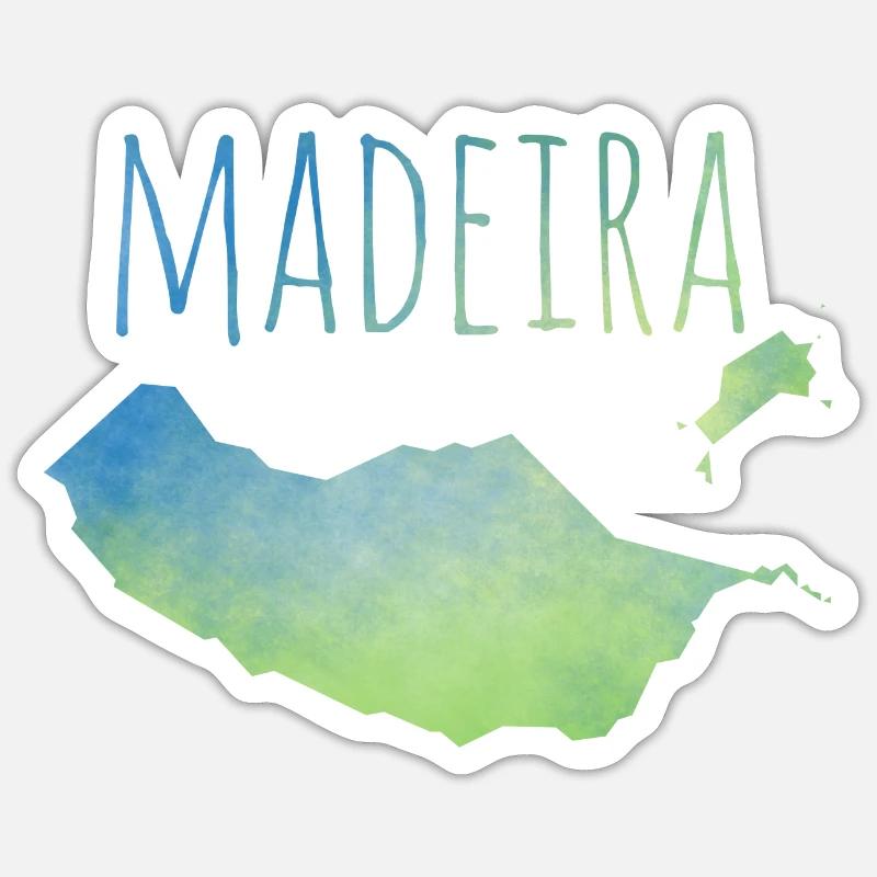 Madeira - Sticker Größe S (10 x 10 cm) - Mattweiß