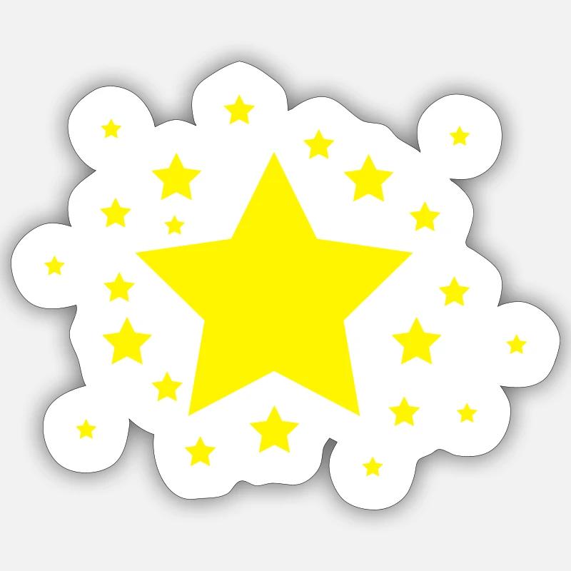 Etoiles - Sticker taille S (10 x 10 cm) - blanc mat