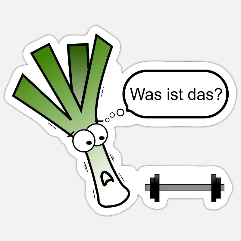 leek - Sticker size S (10 x 10 cm) - white matte
