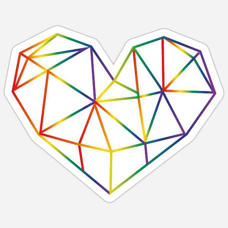 Coude de l’arc-en-ciel - Sticker taille S (10 x 10 cm) - blanc mat