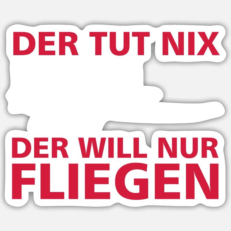Pilot Spruch fliegen Flugzeug Geschenkidee Tshirt - Sticker Größe S (10 x 10 cm) - Mattweiß