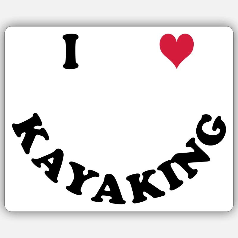 kayak - Sticker size S (10 x 10 cm) - white matte