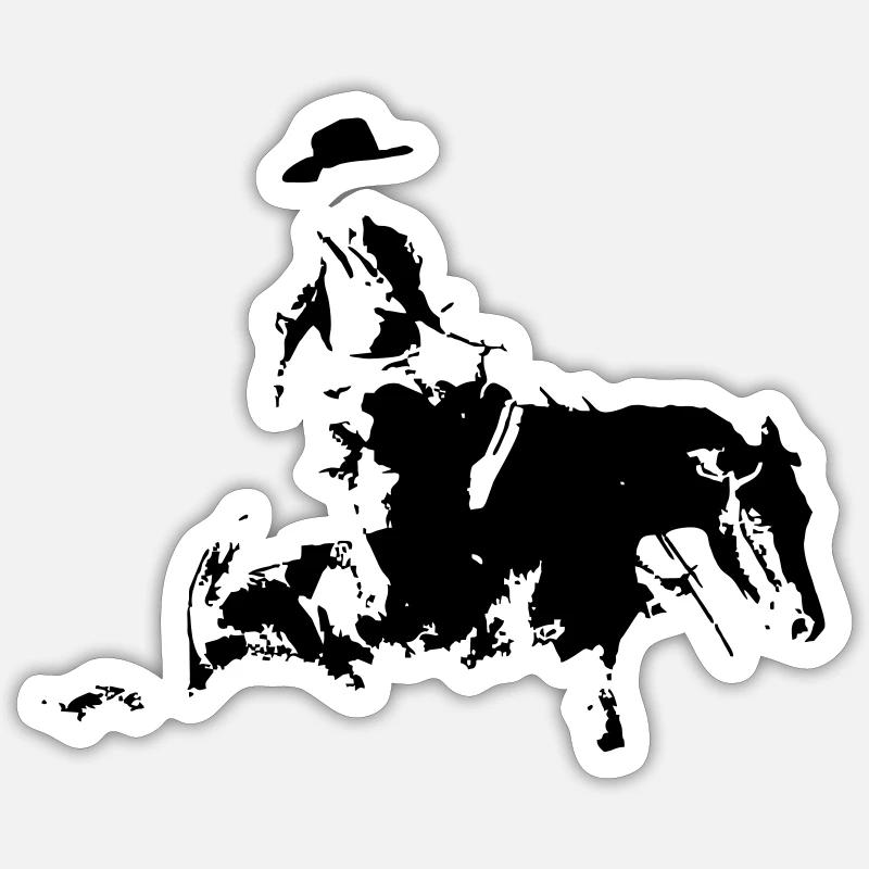 Sliding Stop Silhouette - Sticker size S (10 x 10 cm) - white matte