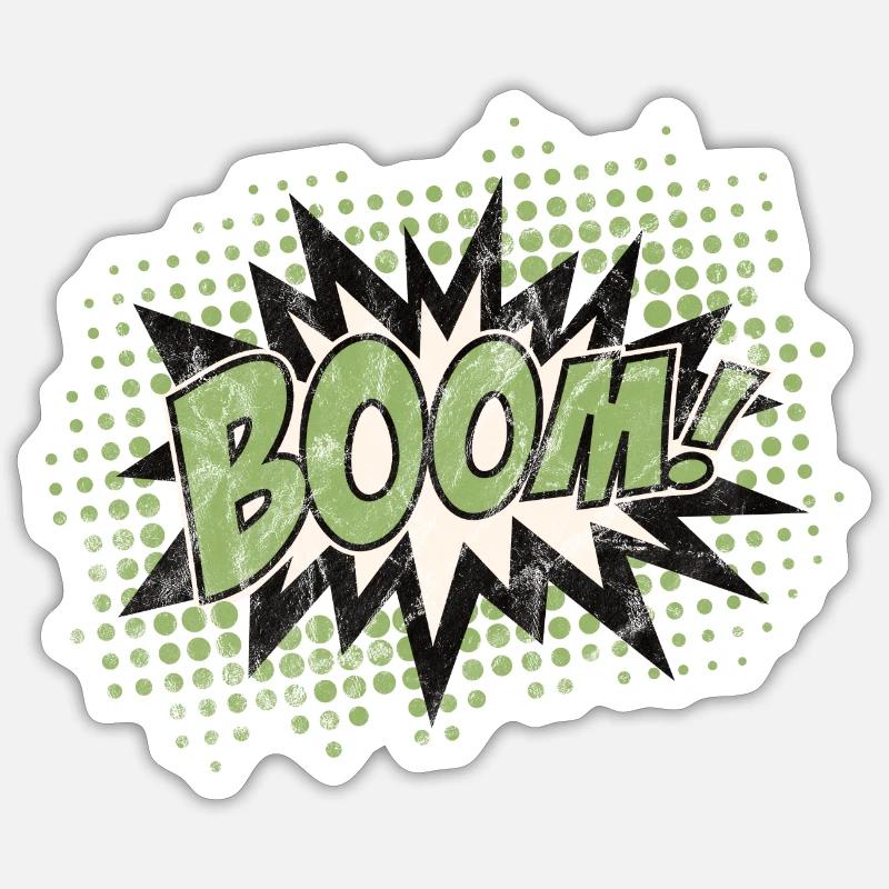 Vintage Comic Boom Explosion Sticker size S (10 x 10 cm)