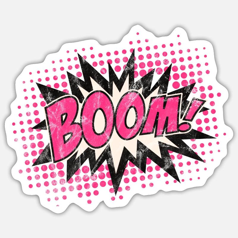 BD Vintage Boom Explosion Sticker taille S (10 x 10 cm)
