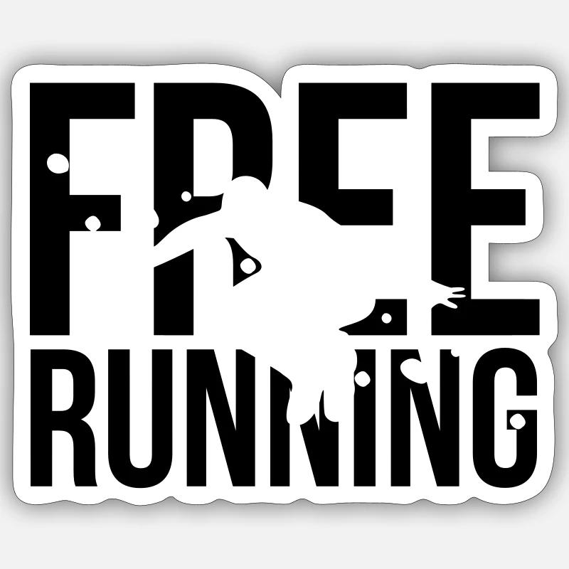 free running Sticker size S (10 x 10 cm)