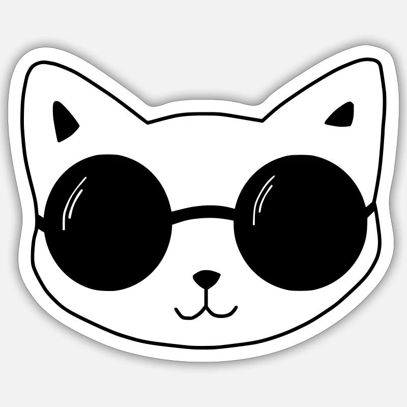 Cat - Sticker size S (10 x 10 cm) - white matte