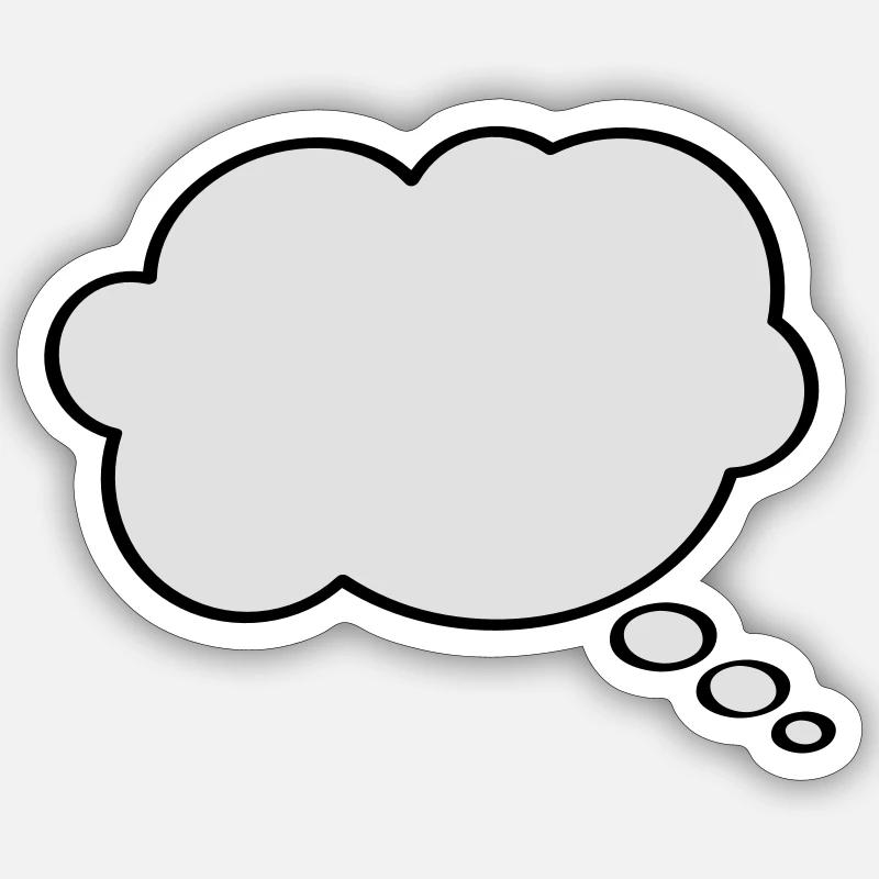 Thought Bubble - Sticker Größe S (10 x 10 cm) - Mattweiß