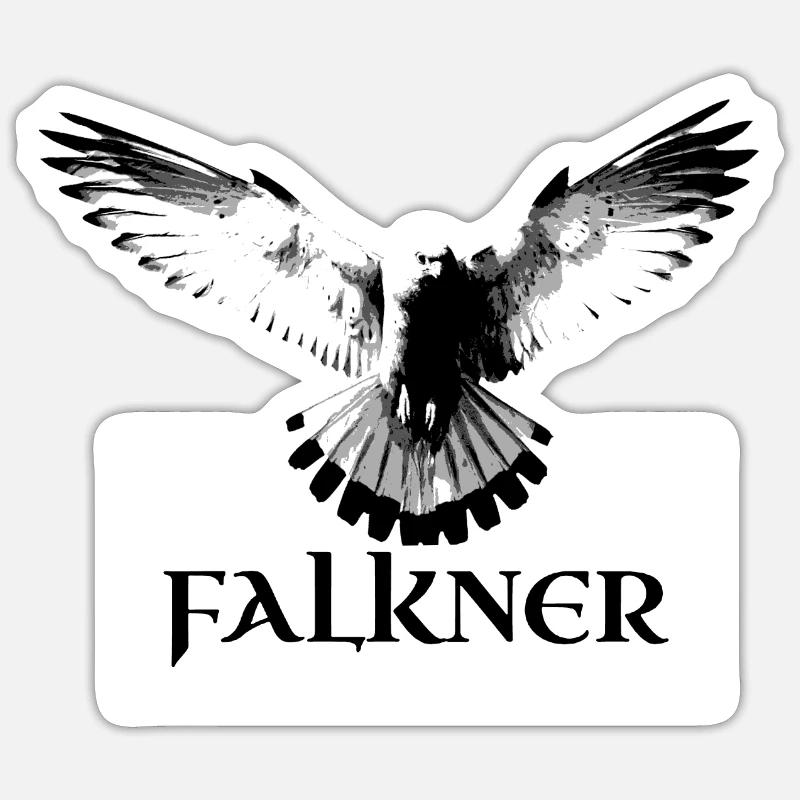 Falkner, Vogel mit Schwingen - Sticker Größe S (10 x 10 cm) - Mattweiß