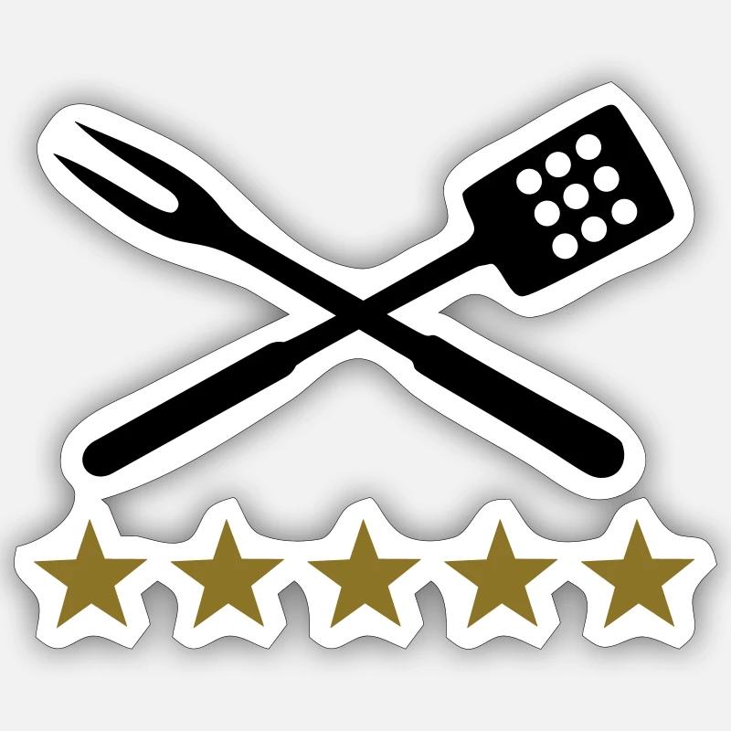 BBQ barbecue Sticker size S (10 x 10 cm)