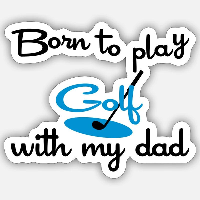 Golf - Sticker Größe S (10 x 10 cm) - Mattweiß