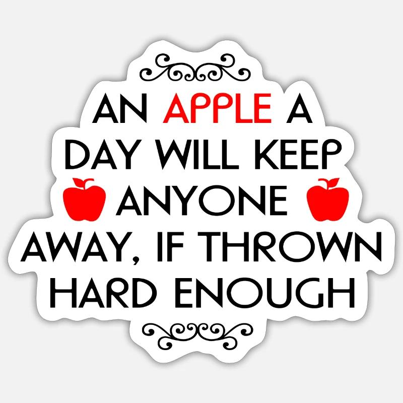 Ciment de pomme - Sticker taille S (10 x 10 cm) - blanc mat