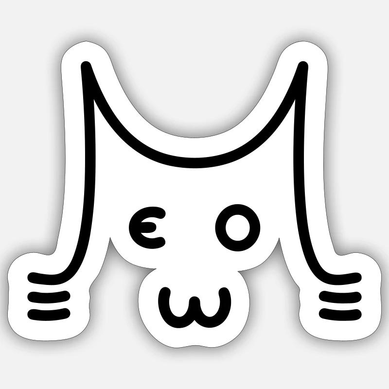 Funny quotes cat - Sticker size S (10 x 10 cm) - white matte