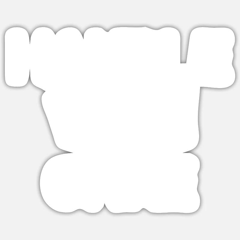 Blanc "Poignée avec soin" dans la conception militaire Sticker taille S (10 x 10 cm)