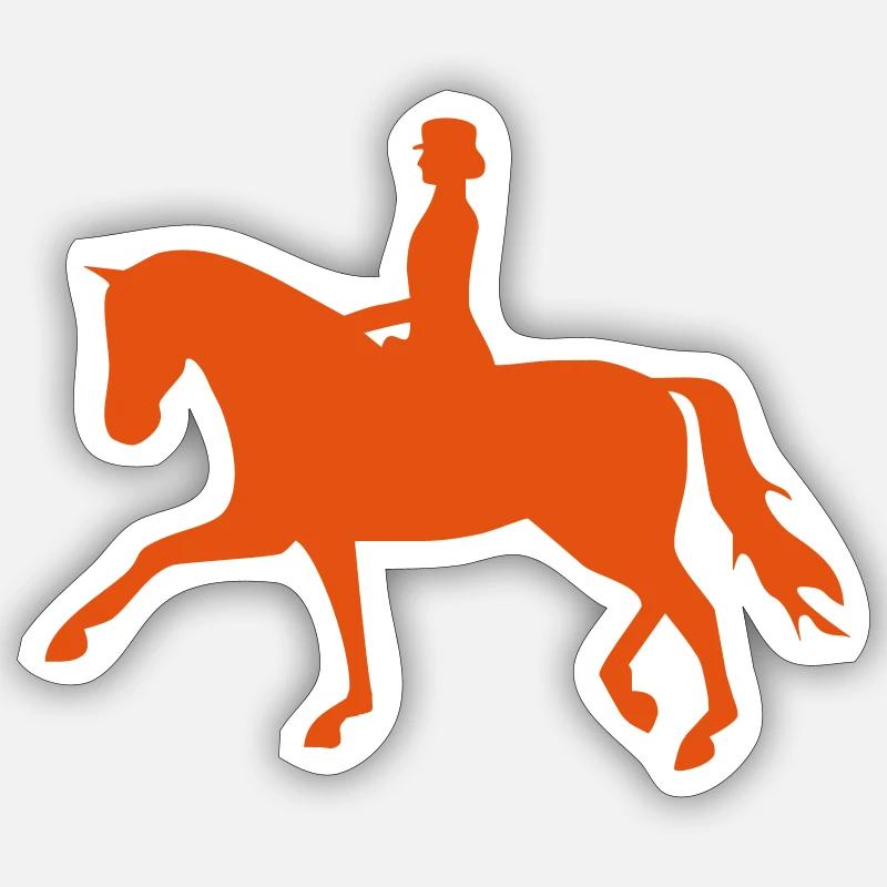 cheval - Sticker taille S (10 x 10 cm) - blanc mat