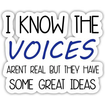 Voices - Sticker size S (10 x 10 cm) - white matte - Front