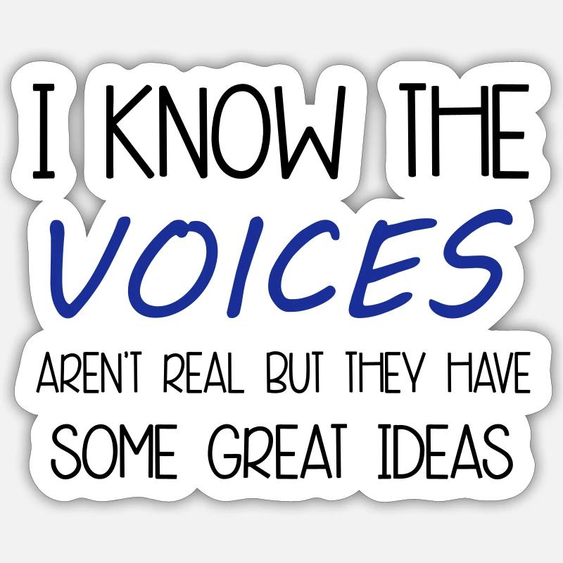 Voices - Sticker size S (10 x 10 cm) - white matte