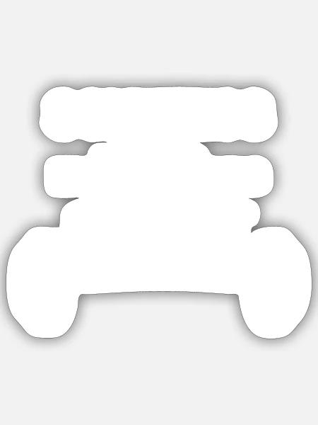 Fitness - Sticker Größe S (10 x 10 cm) - Mattweiß