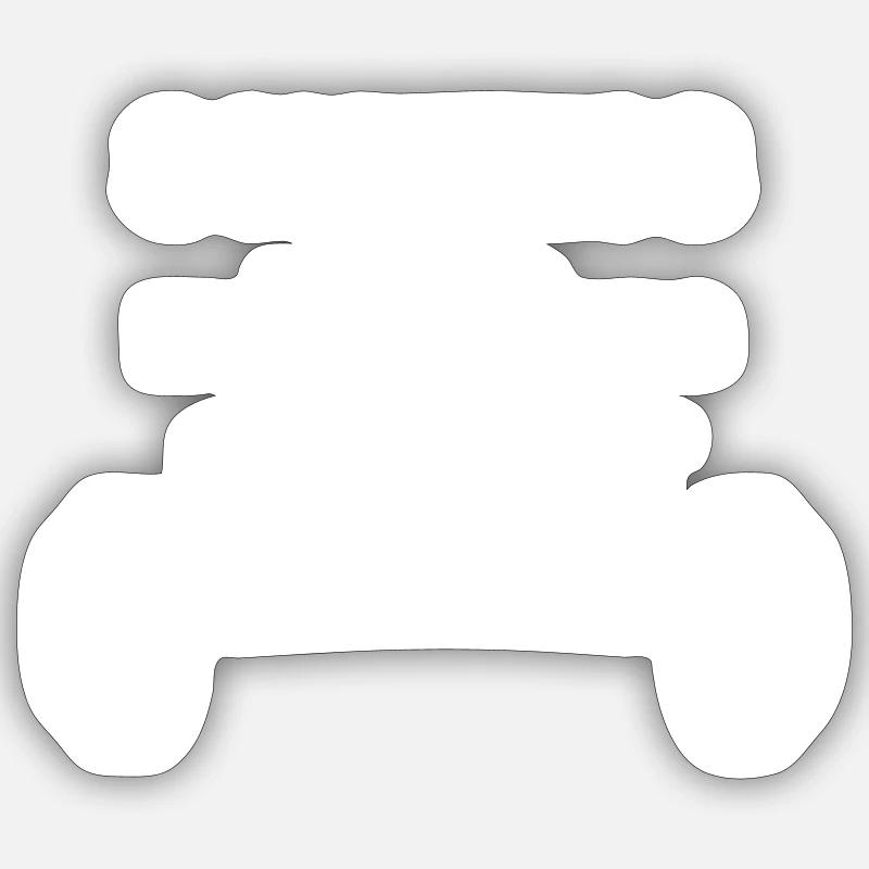 Remise en forme - Sticker taille S (10 x 10 cm) - blanc mat