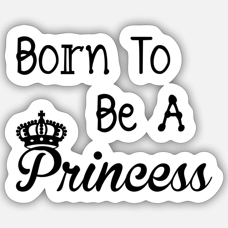 Princess - Sticker Größe S (10 x 10 cm) - Mattweiß