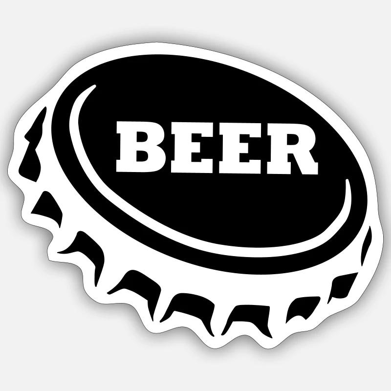Beer - Sticker size S (10 x 10 cm) - white matte