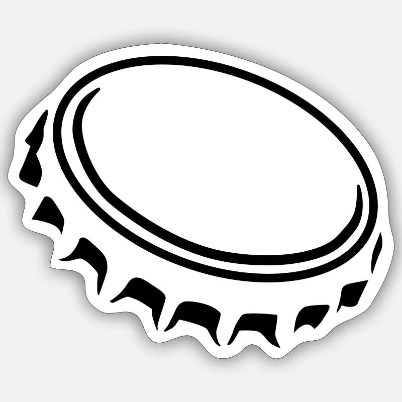 Bier - Sticker Größe S (10 x 10 cm) - Mattweiß