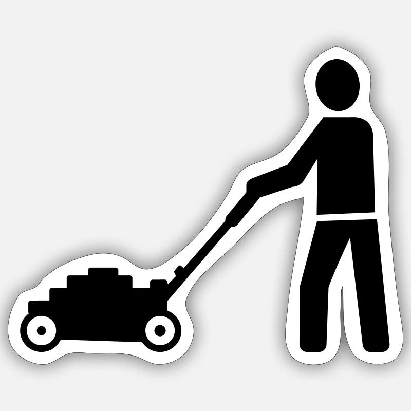 Lawn mower Sticker size S (10 x 10 cm)