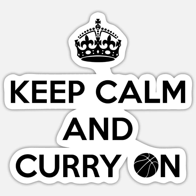 Keep Calm and Curry On - Sticker size S (10 x 10 cm) - white matte