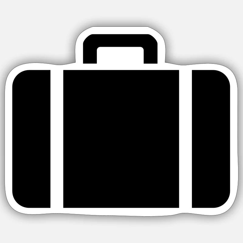 Koffer - Sticker Größe S (10 x 10 cm) - Mattweiß