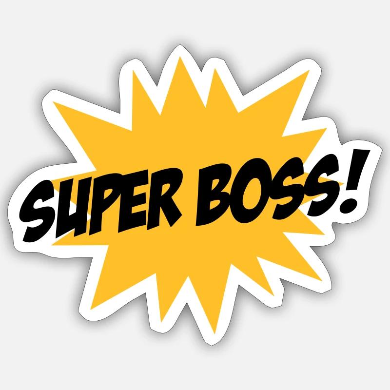 Super Boss ! Sticker taille S (10 x 10 cm)