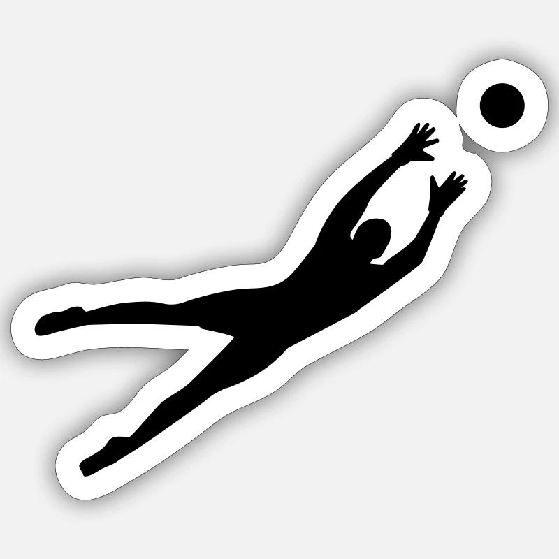 Fußball - Sticker Größe S (10 x 10 cm) - Mattweiß