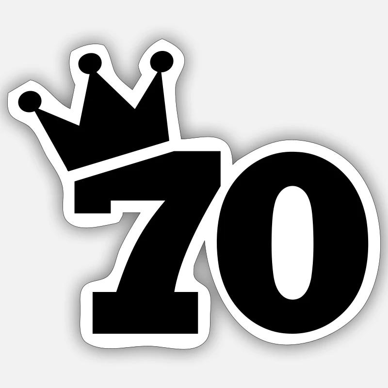 70 - Sticker taille S (10 x 10 cm) - blanc mat