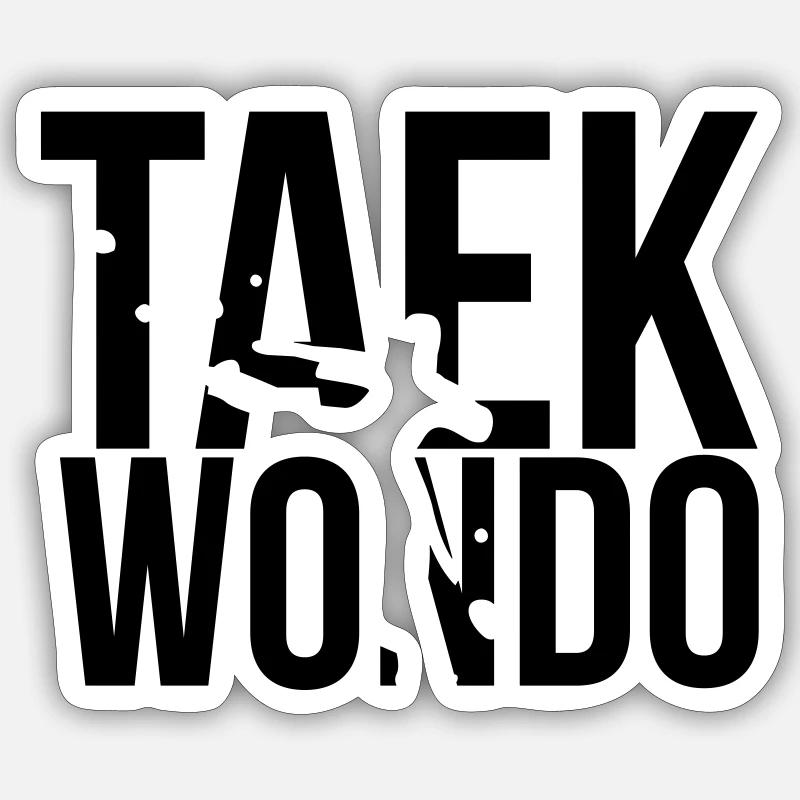 taekwondo - Sticker size S (10 x 10 cm) - white matte