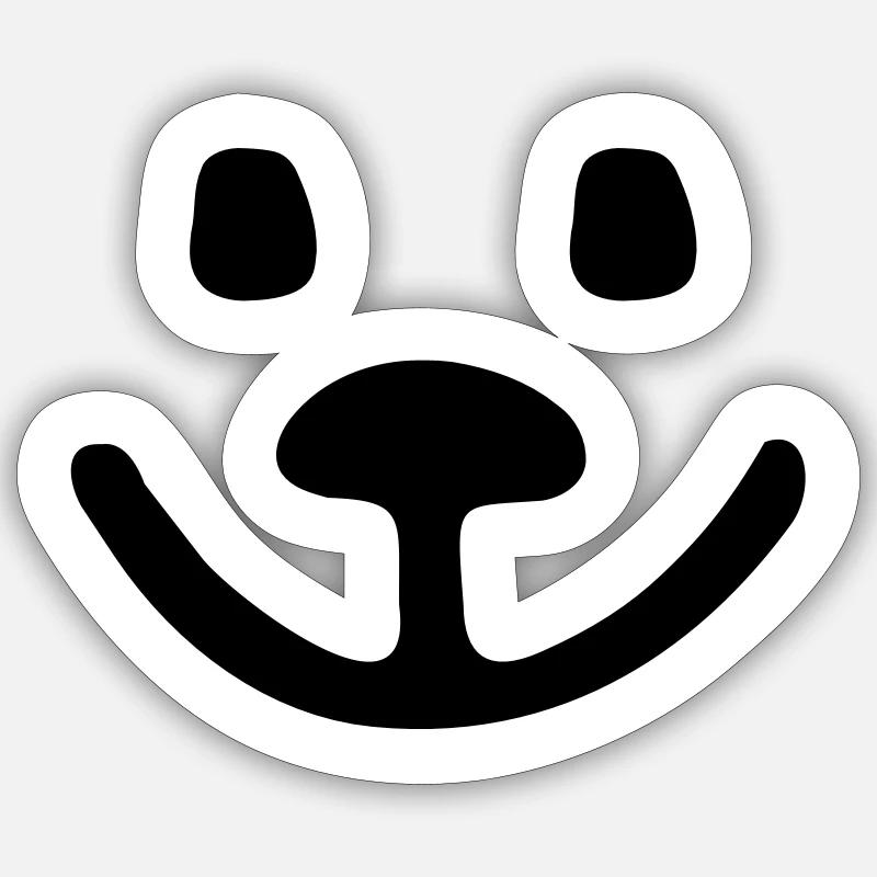 Teddy - Sticker Größe S (10 x 10 cm) - Mattweiß