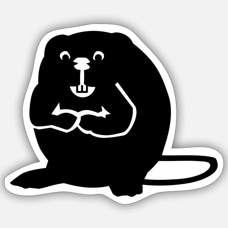 Beaver Sticker size S (10 x 10 cm)