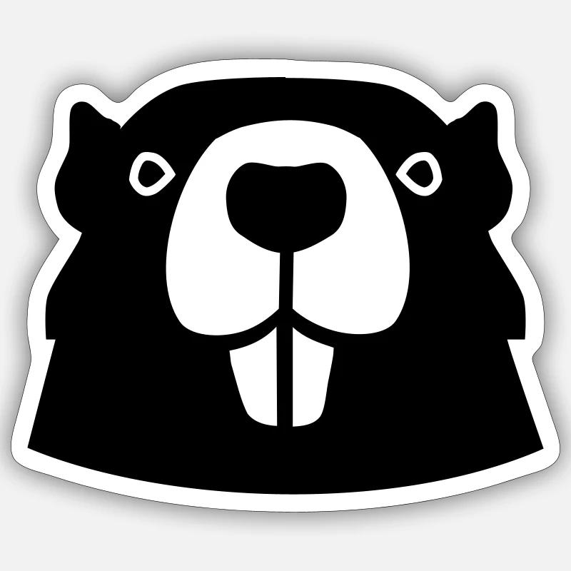 Biber Sticker Größe S (10 x 10 cm)