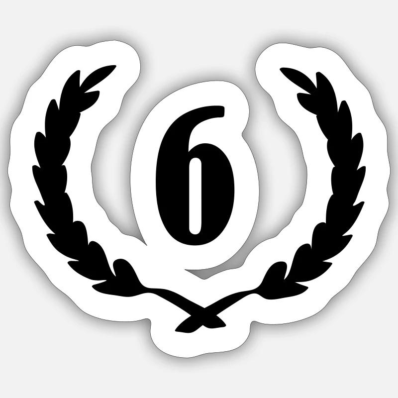 lorbeerkranz_6 Sticker Größe S (10 x 10 cm)