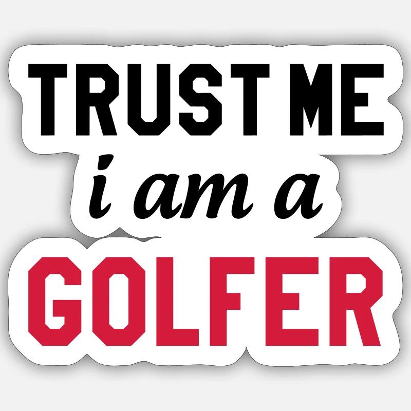 Golf - Sticker size S (10 x 10 cm) - white matte