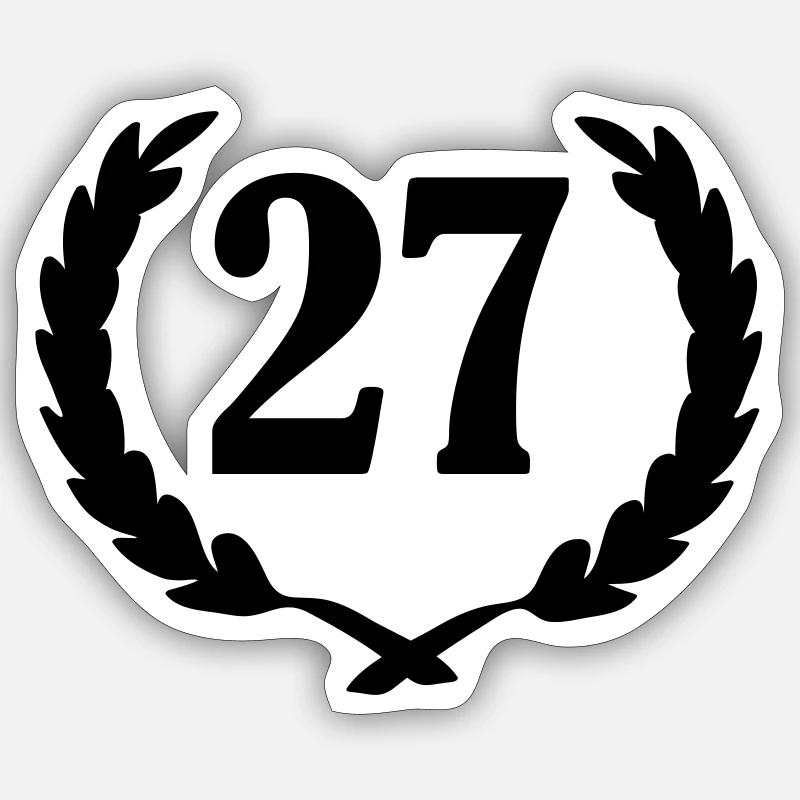 lorbeerkranz_27 Sticker Größe S (10 x 10 cm)