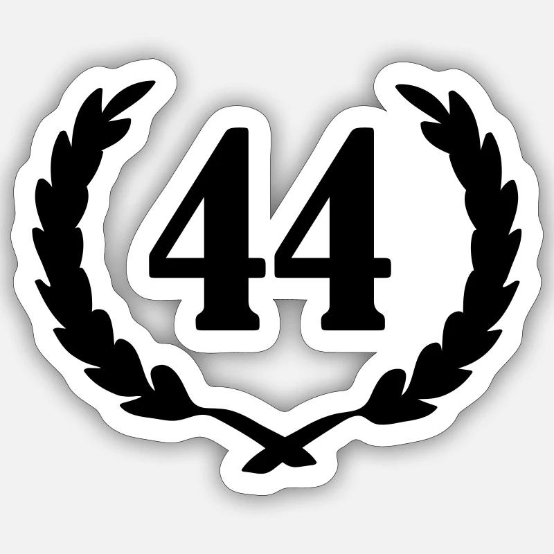 lorbeerkranz_44 Sticker Größe S (10 x 10 cm)