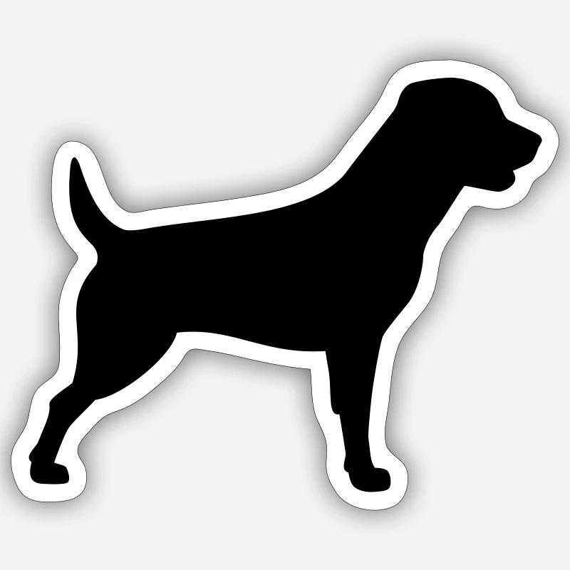 Rottweiler - Sticker Größe S (10 x 10 cm) - Mattweiß
