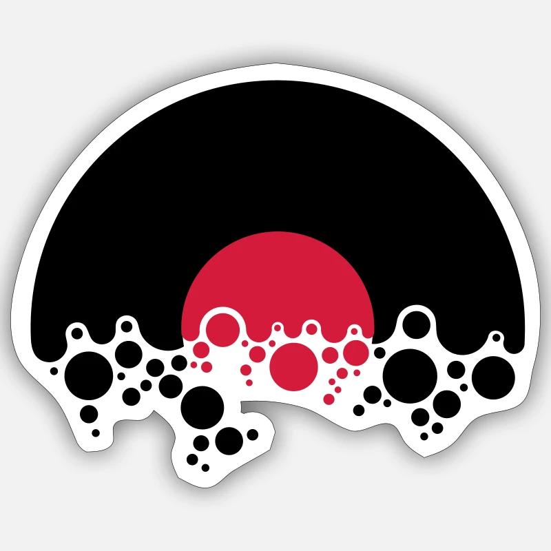Disque Bubbles - Sticker taille S (10 x 10 cm) - blanc mat