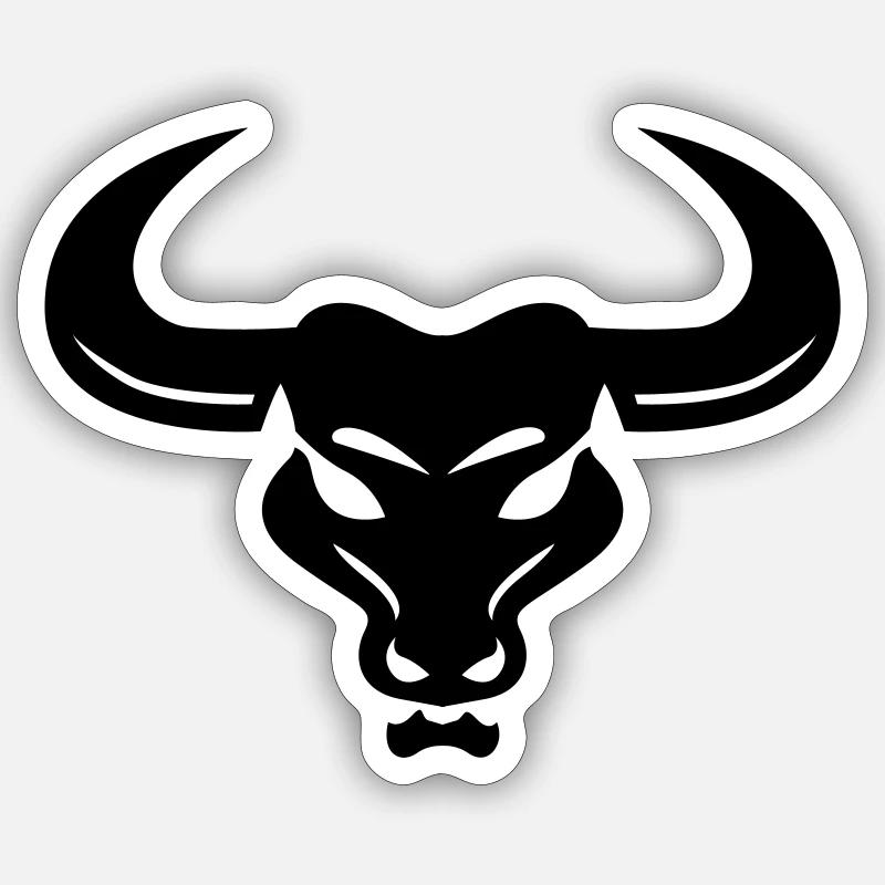 taureau Sticker taille S (10 x 10 cm)