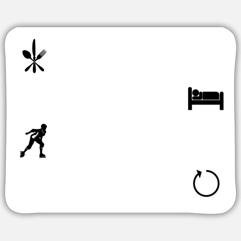 Manger, dormir, faire du roller, répéter Sticker taille S (10 x 10 cm)