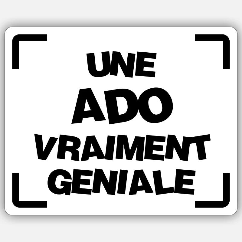 Ado / Adolescent / Adolescente / Adolescence - Sticker taille S (10 x 10 cm) - blanc mat